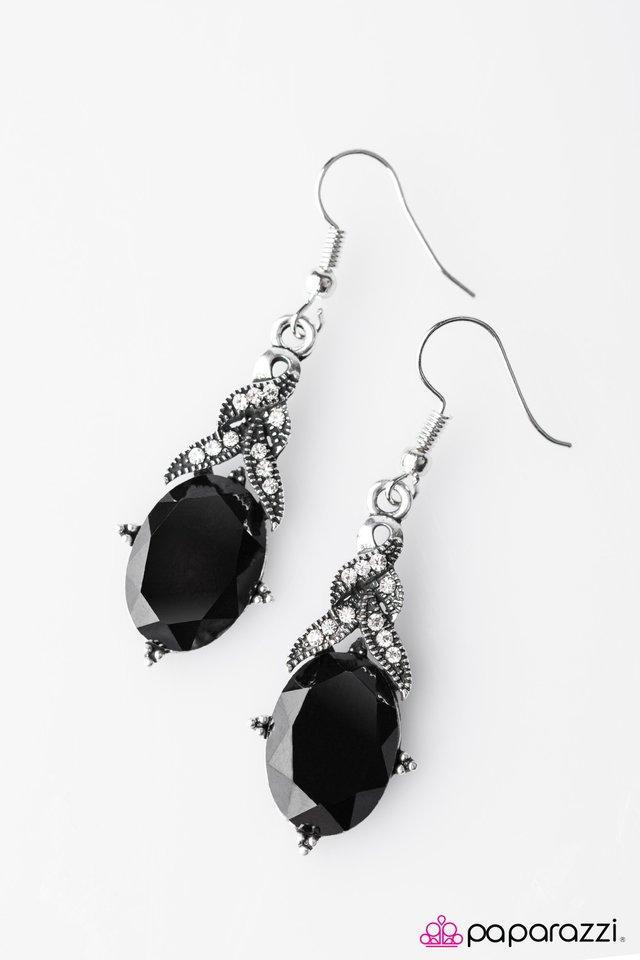 The Prize Winner Black Rhinestone Earrings - Paparazzi Accessories- lightbox - CarasShop.com - Paparazzi Jewelry by Cara Jewels