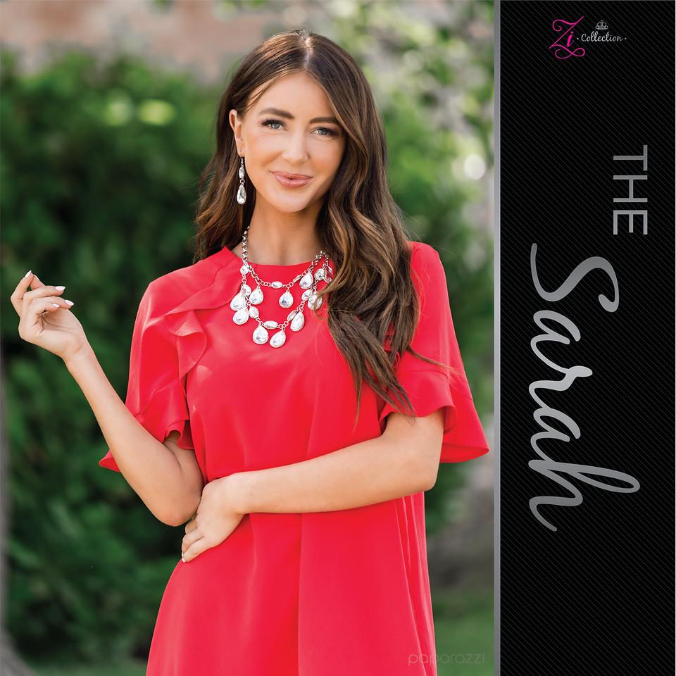 The Sarah 2020 Zi Signature Collection Necklace - Paparazzi Accessories - free matching earrings -CarasShop.com - Paparazzi Jewelry by Cara Jewels