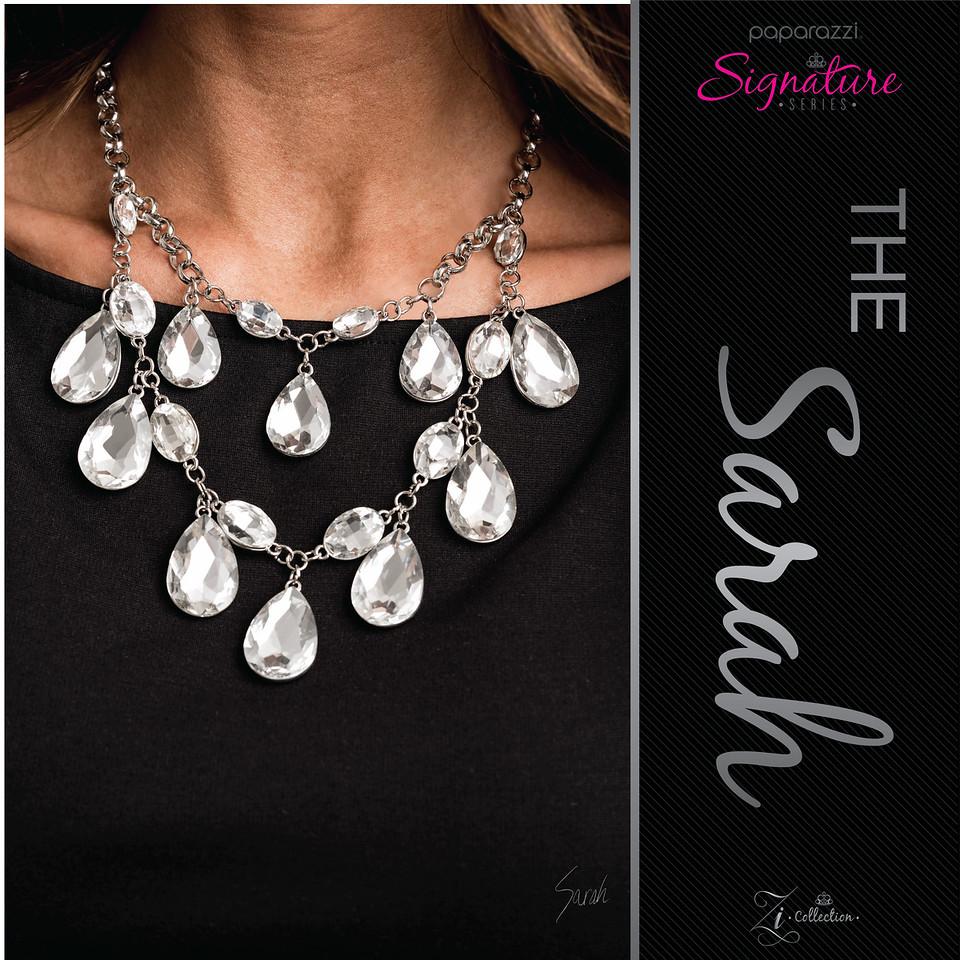 The Sarah 2020 Zi Signature Collection Necklace - Paparazzi Accessories- on model - CarasShop.com - Paparazzi Jewelry by Cara Jewels