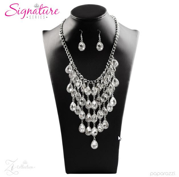 The Shanae 2017 Zi Signature Collection Necklace - Paparazzi Accessories- on model - CarasShop.com - Paparazzi Jewelry by Cara Jewels
