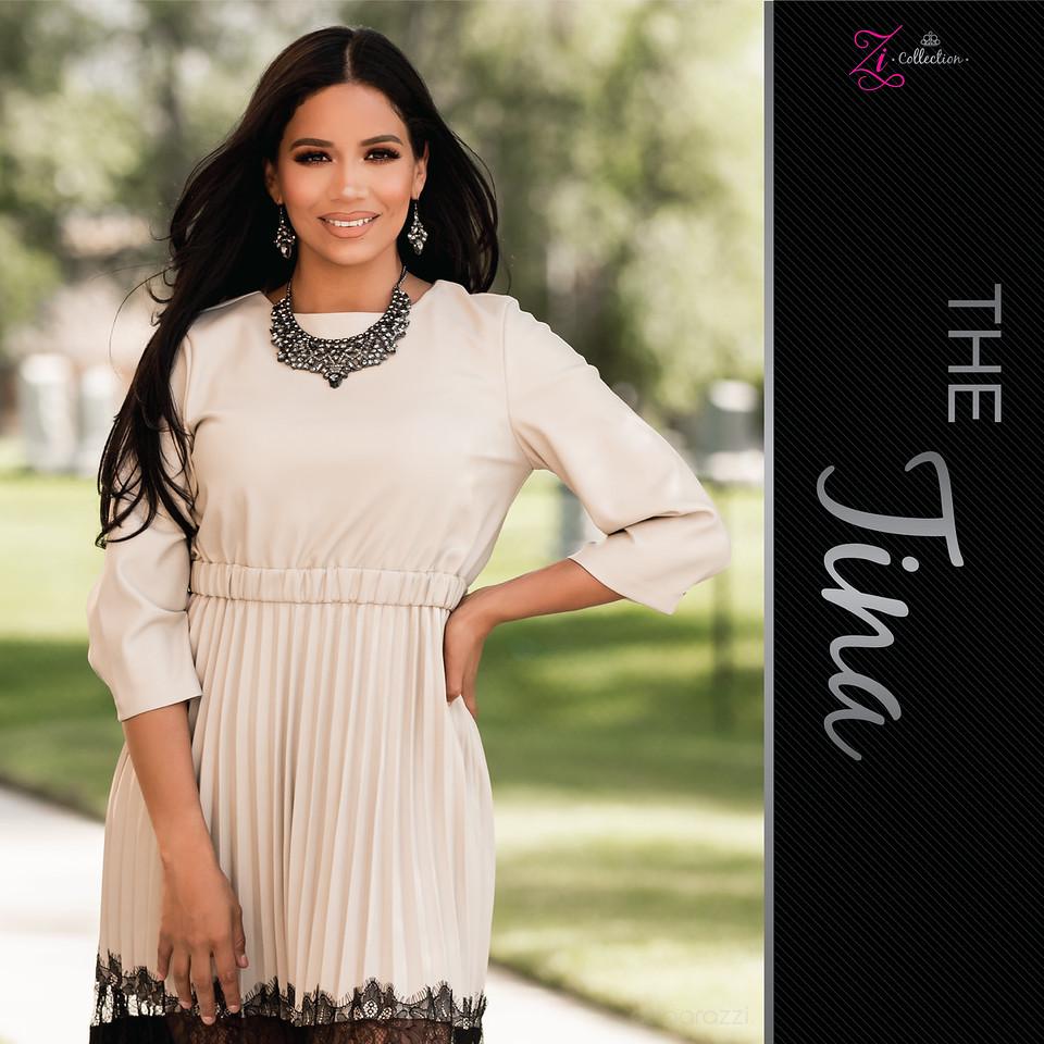 The Tina 2020 Zi Signature Collection Necklace - Paparazzi Accessories - free matching earrings -CarasShop.com - Paparazzi Jewelry by Cara Jewels