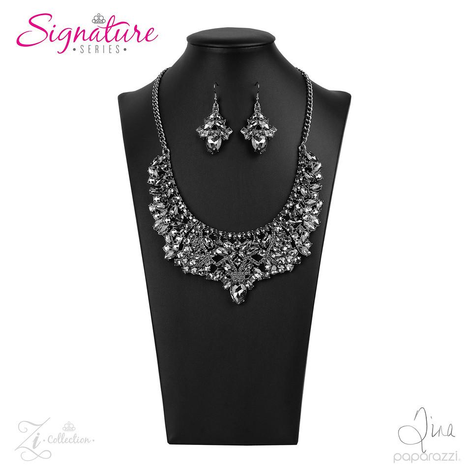 The Tina 2020 Zi Signature Collection Necklace - Paparazzi Accessories- lightbox - CarasShop.com - Paparazzi Jewelry by Cara Jewels