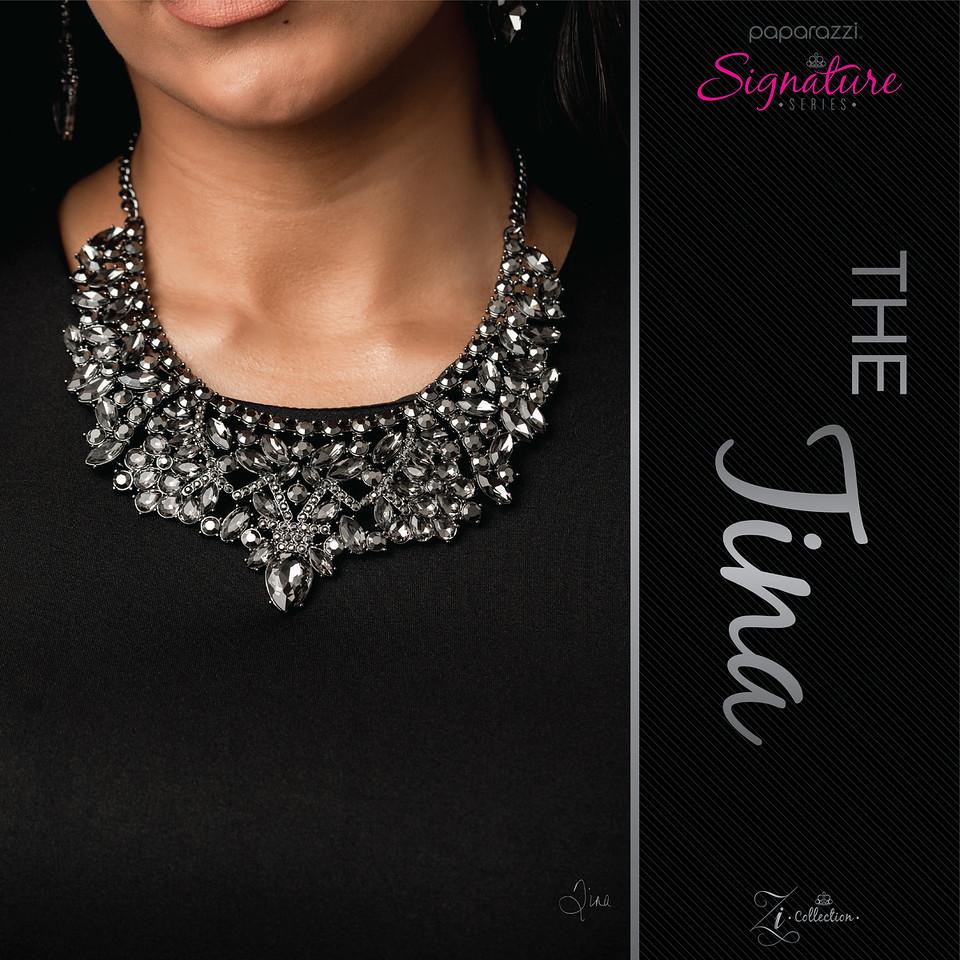 The Tina 2020 Zi Signature Collection Necklace - Paparazzi Accessories- on model - CarasShop.com - Paparazzi Jewelry by Cara Jewels