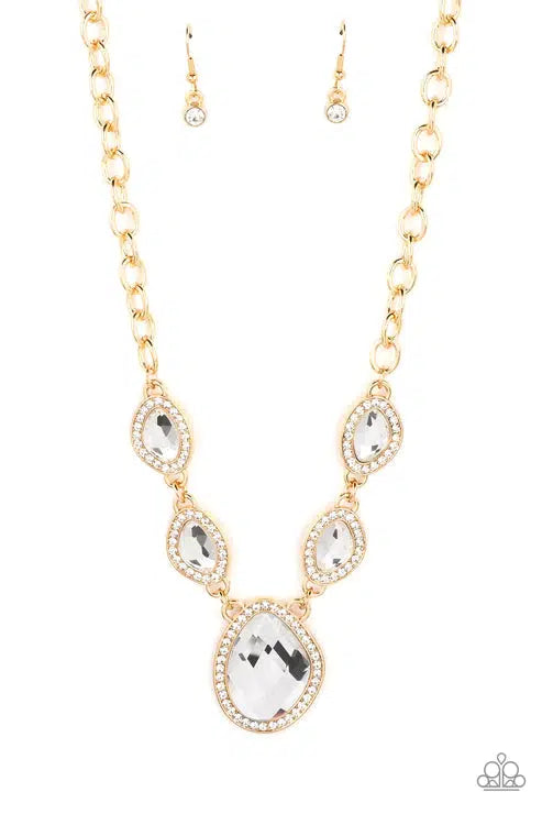 The Upper Echelon Gold Necklace - Paparazzi Accessories- lightbox - CarasShop.com - Paparazzi Jewelry by Cara Jewels