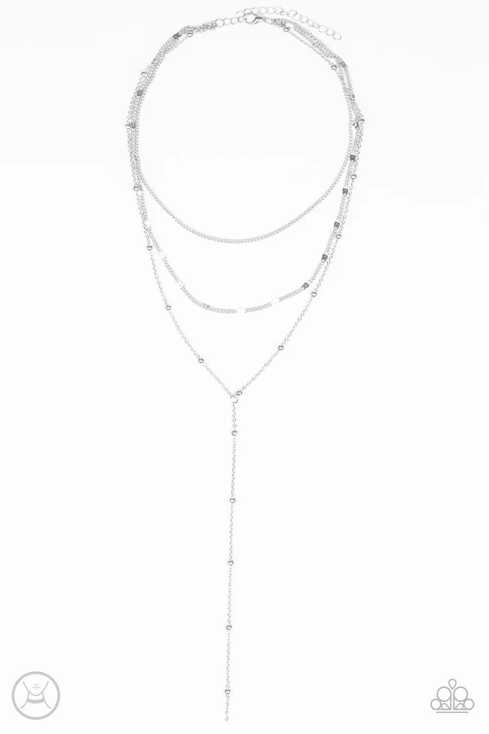 Think Like a Minimalist Silver Choker Necklace - Paparazzi Accessories- lightbox - CarasShop.com - Paparazzi Jewelry by Cara Jewels