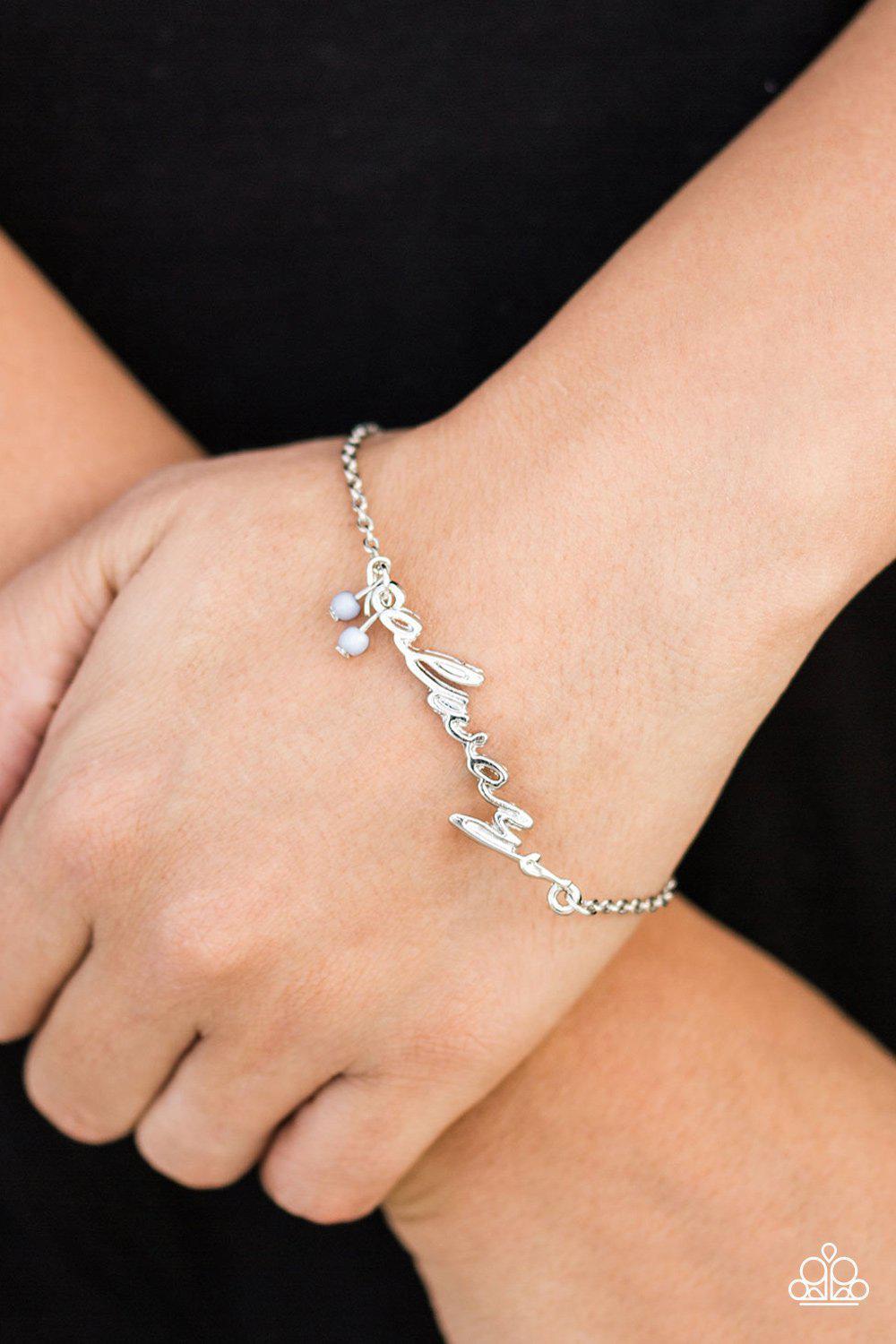 This I Promise Silver Inspirational Bracelet - Paparazzi Accessories- lightbox - CarasShop.com - Paparazzi Jewelry by Cara Jewels