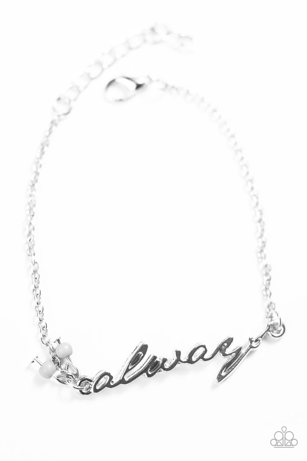 This I Promise Silver Inspirational Bracelet - Paparazzi Accessories- on model - CarasShop.com - Paparazzi Jewelry by Cara Jewels