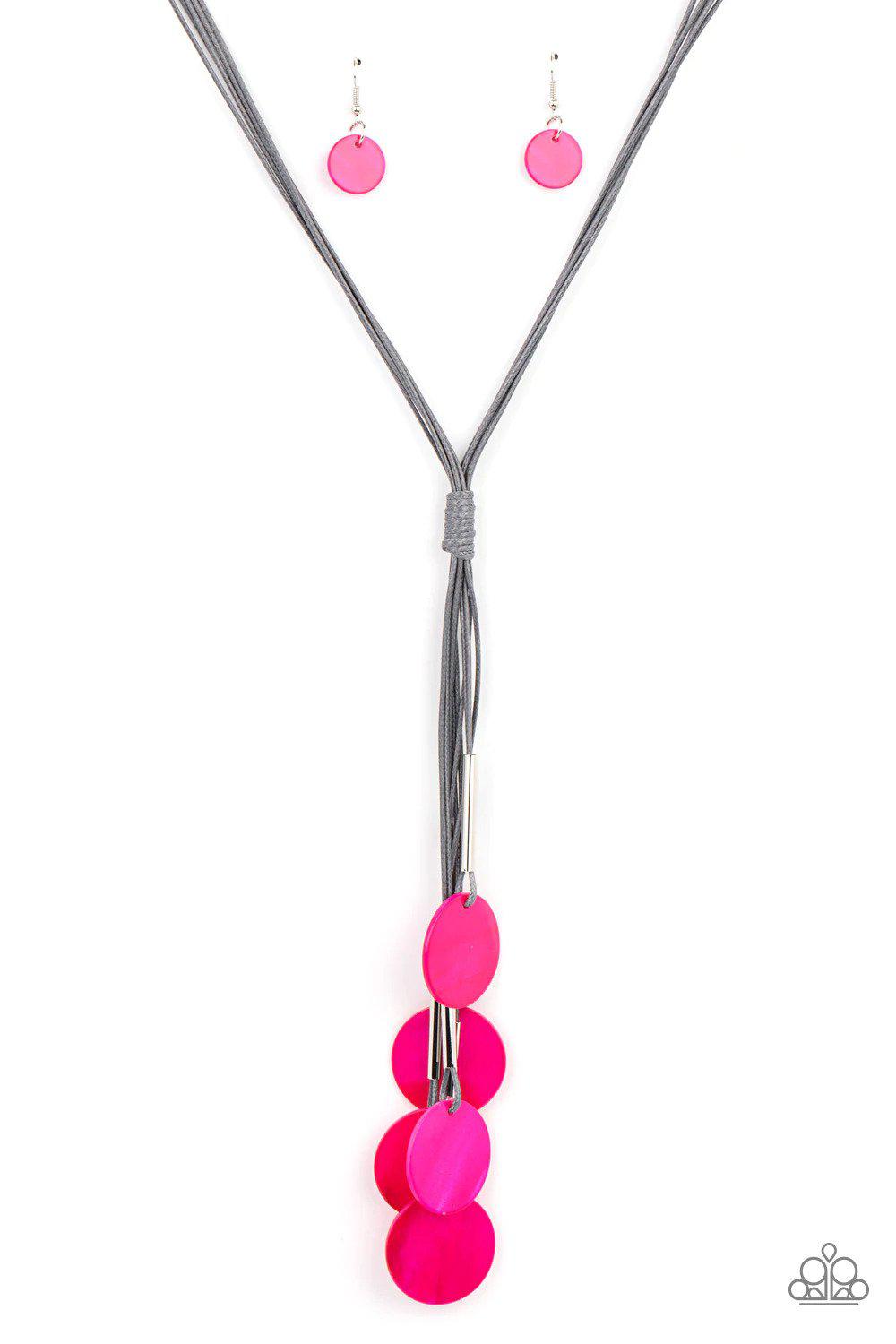 Tidal Tassels Pink Necklace - Paparazzi Accessories- lightbox - CarasShop.com - Paparazzi Jewelry by Cara Jewels