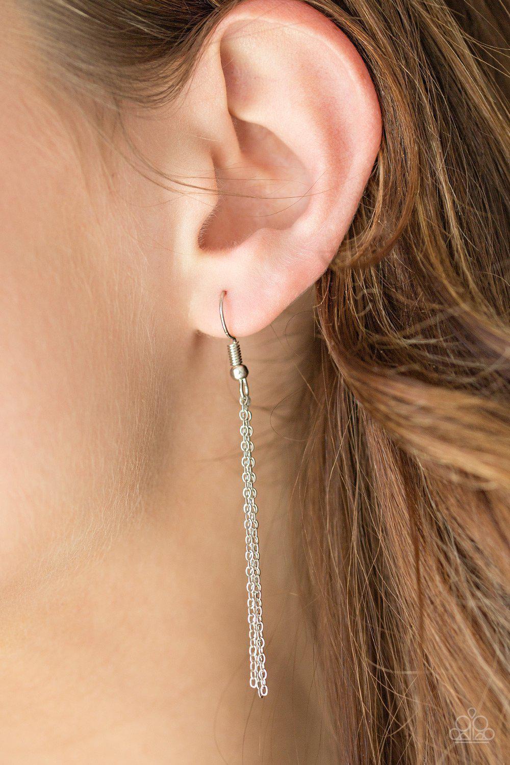 Time to Be Timeless Green and White Rhinestone Necklace - Paparazzi Accessories - free matching earrings -CarasShop.com - Paparazzi Jewelry by Cara Jewels