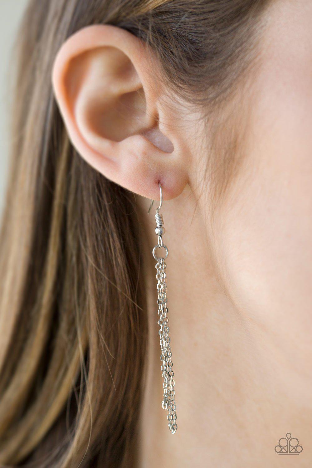 Time to Be Timeless Pink and White Gem Necklace - Paparazzi Accessories- on model - CarasShop.com - Paparazzi Jewelry by Cara Jewels