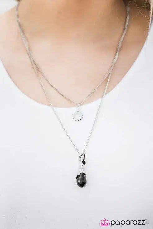 Top Gear Black Necklace - Paparazzi Accessories- lightbox - CarasShop.com - Paparazzi Jewelry by Cara Jewels