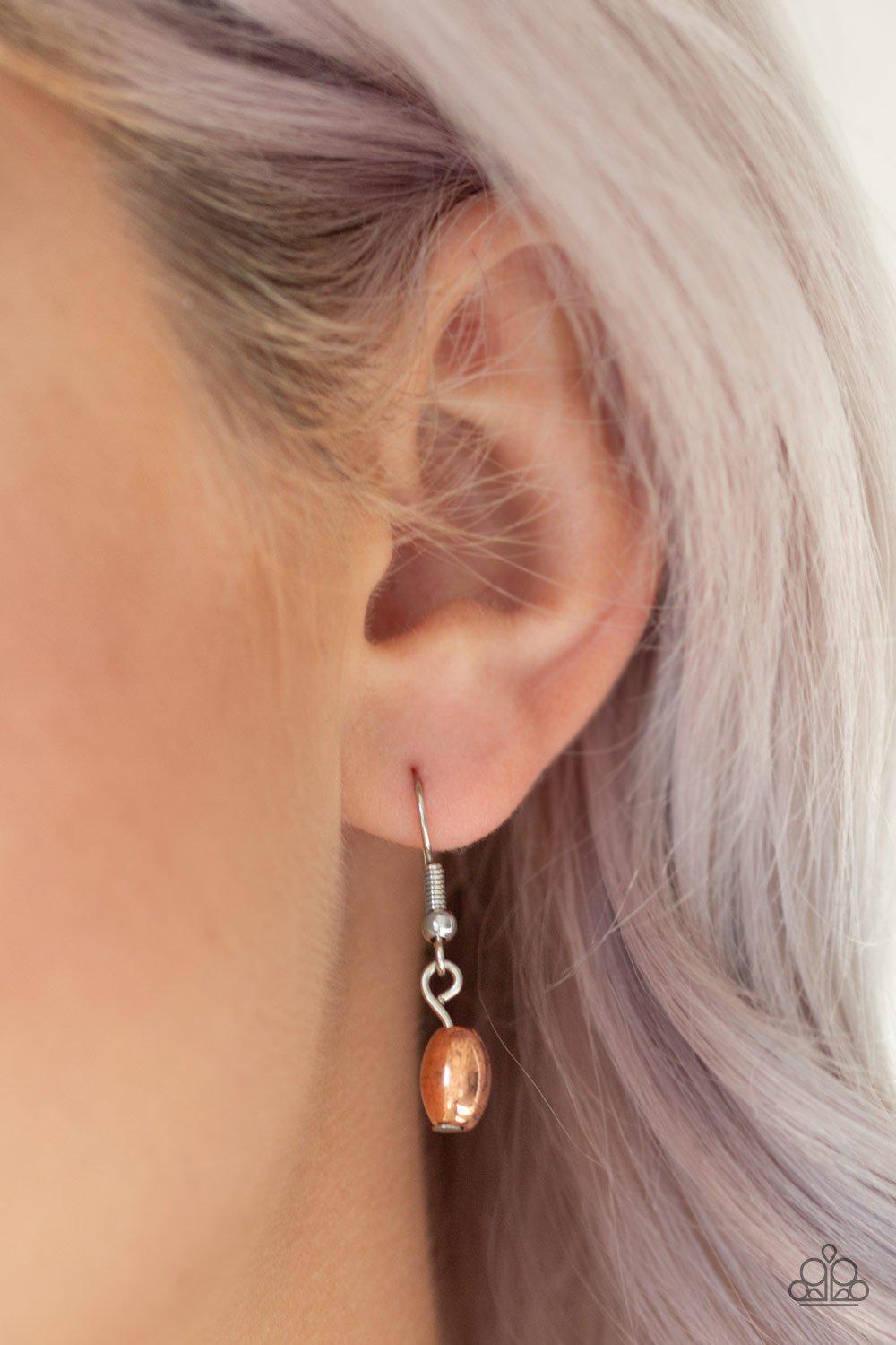 Top ZEN Copper Necklace - Paparazzi Accessories - free matching earrings -CarasShop.com - Paparazzi Jewelry by Cara Jewels