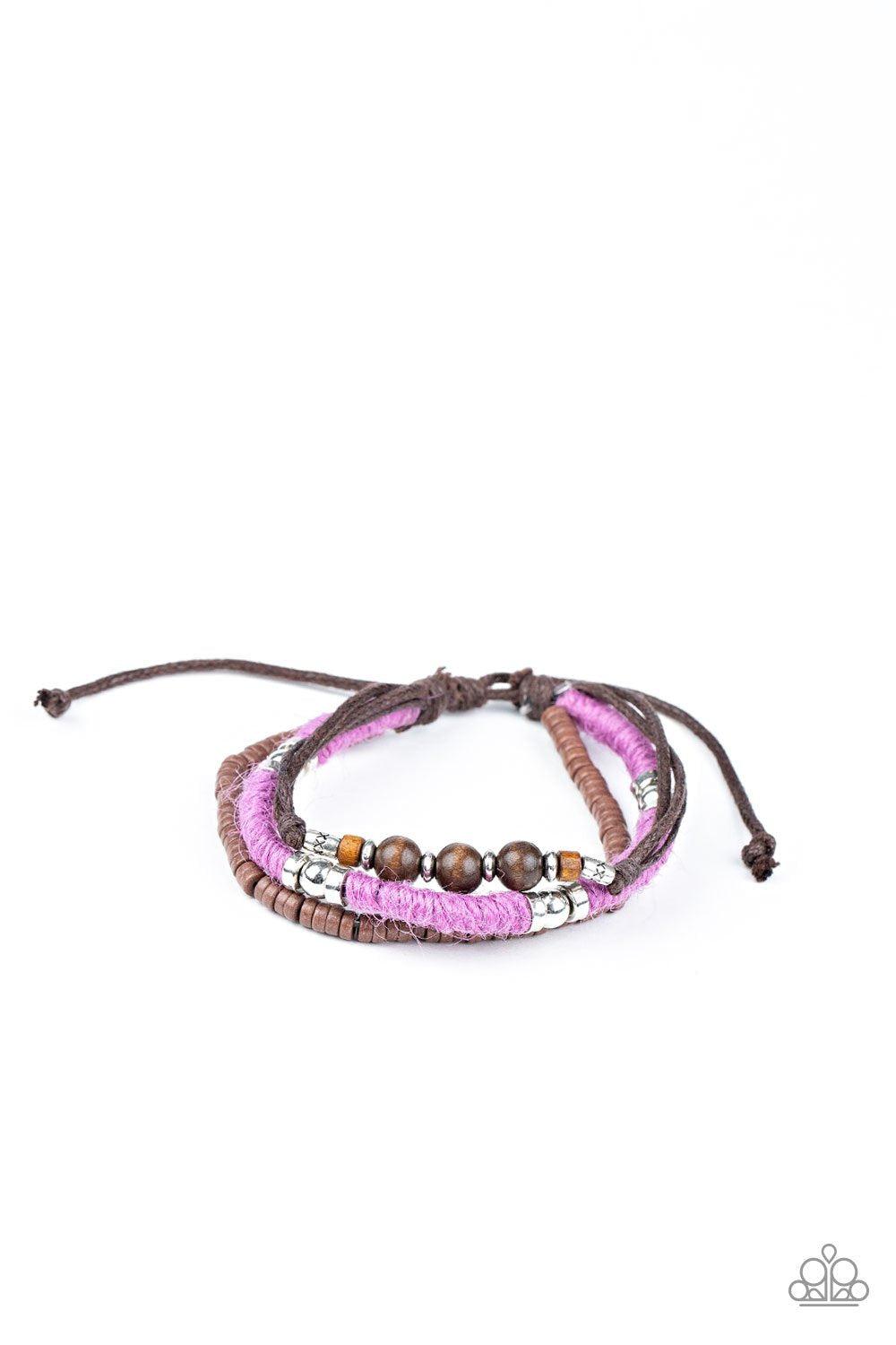 Totally Tiki Purple Urban Knot Bracelet - Paparazzi Accessories- lightbox - CarasShop.com - Paparazzi Jewelry by Cara Jewels