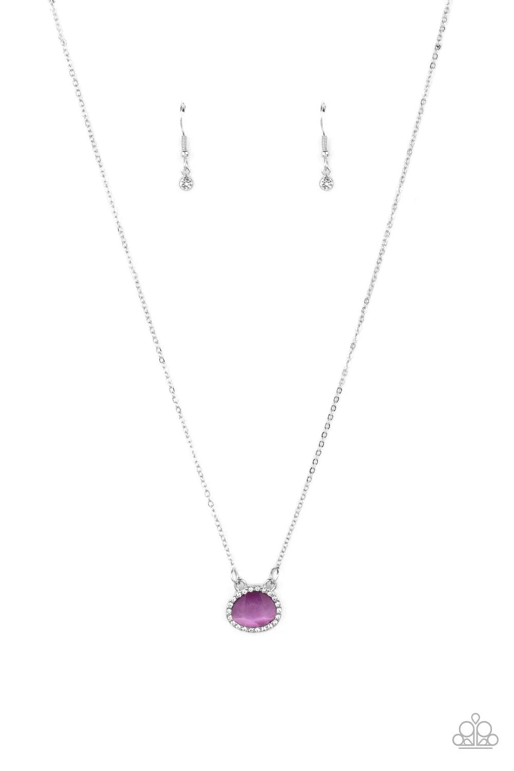 Treasure Me Always Purple Gem Necklace - Paparazzi Accessories- lightbox - CarasShop.com - Paparazzi Jewelry by Cara Jewels