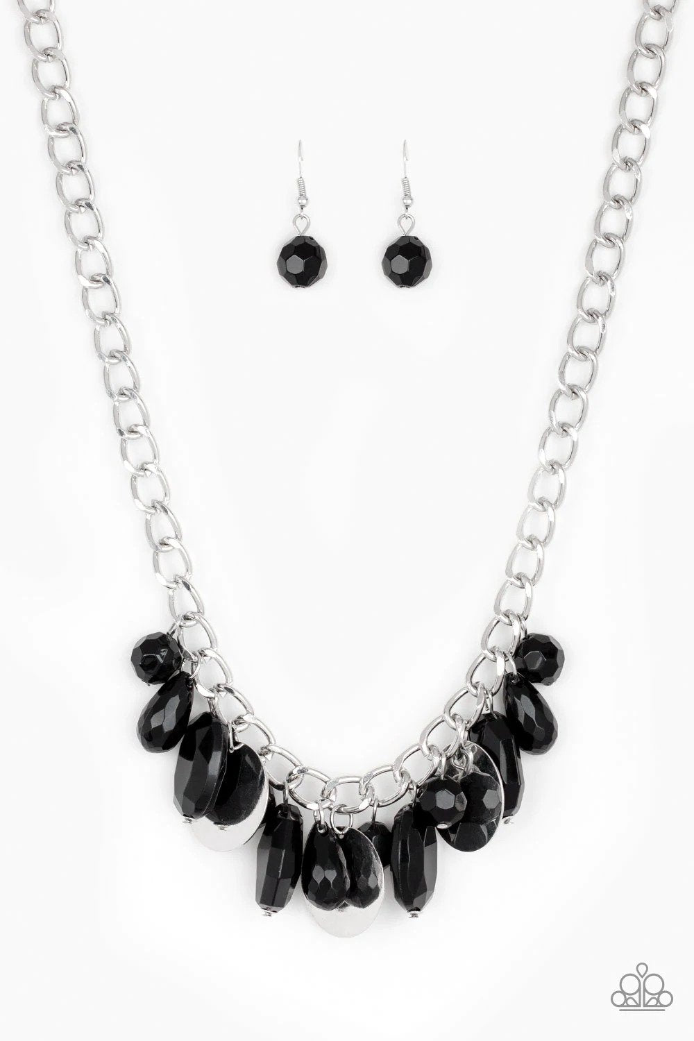 Treasure Shore Black Necklace - Paparazzi Accessories- lightbox - CarasShop.com - Paparazzi Jewelry by Cara Jewels