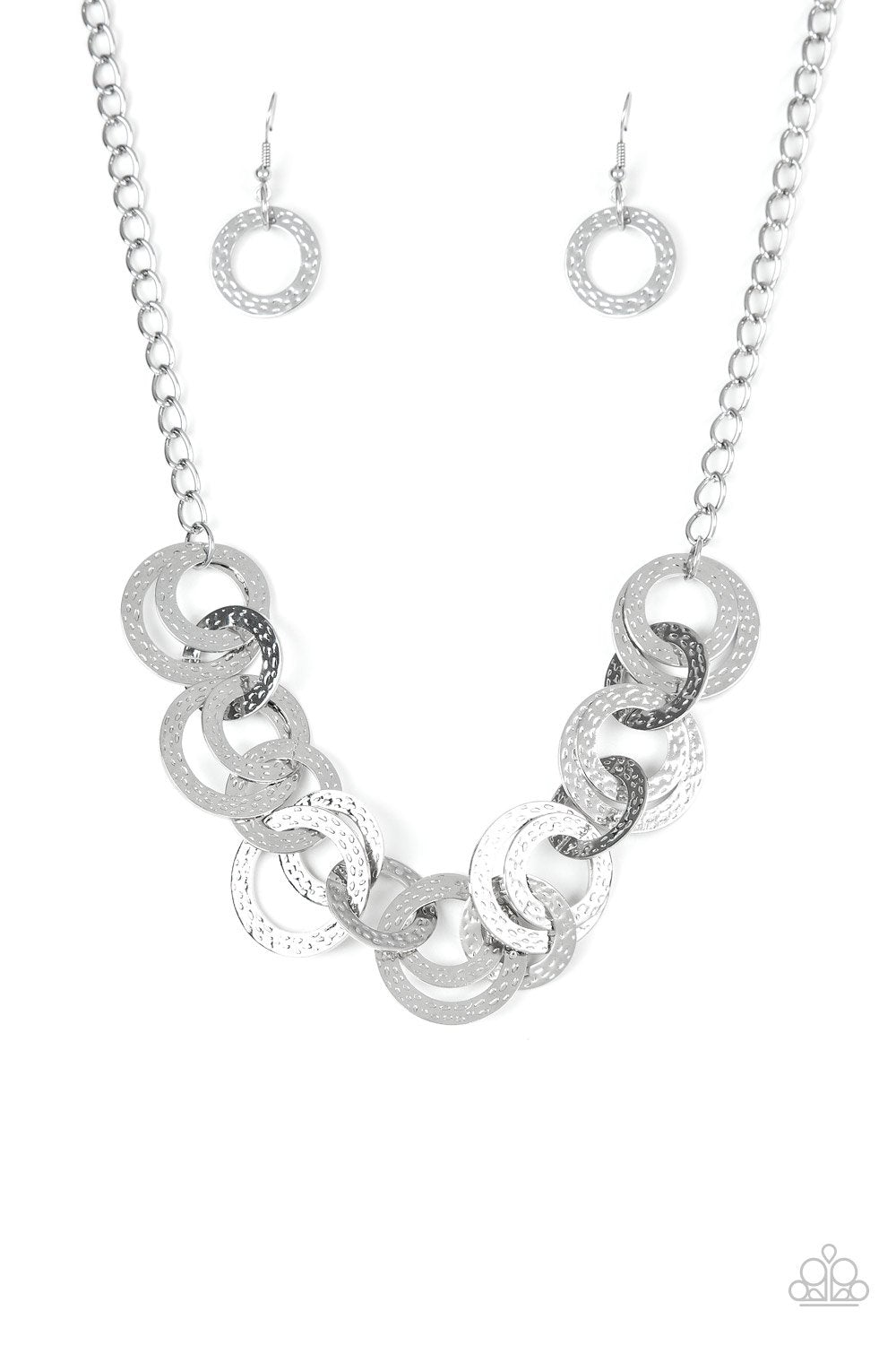 Treasure Tease Silver Necklace - Paparazzi Accessories- lightbox - CarasShop.com - Paparazzi Jewelry by Cara Jewels