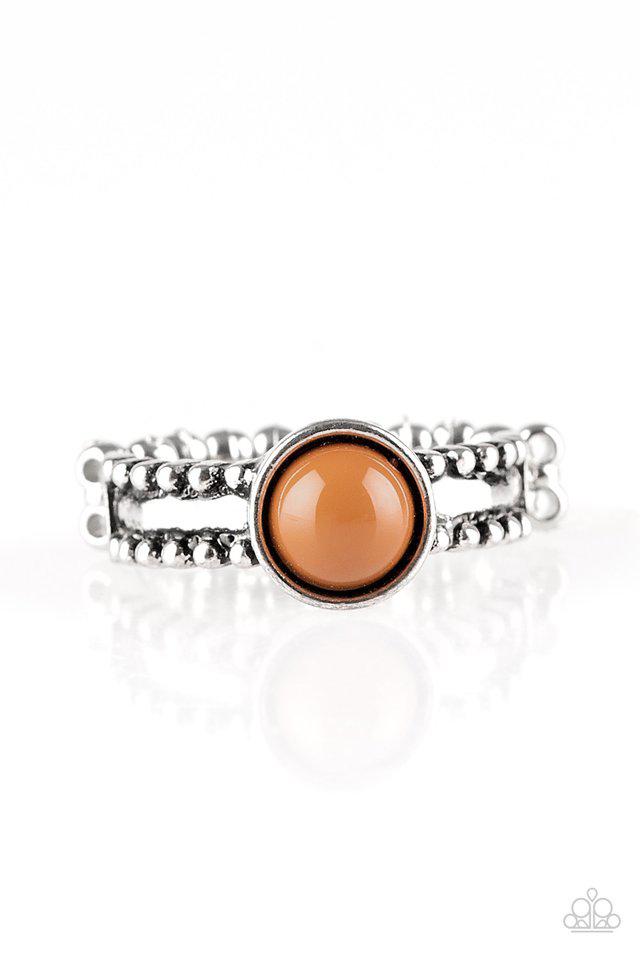 Trek and Field Brown Ring - Paparazzi Accessories- lightbox - CarasShop.com - Paparazzi Jewelry by Cara Jewels