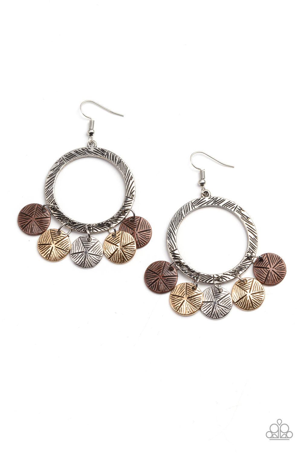Trinket Tease Multi Earrings - Paparazzi Accessories- lightbox - CarasShop.com - Paparazzi Jewelry by Cara Jewels