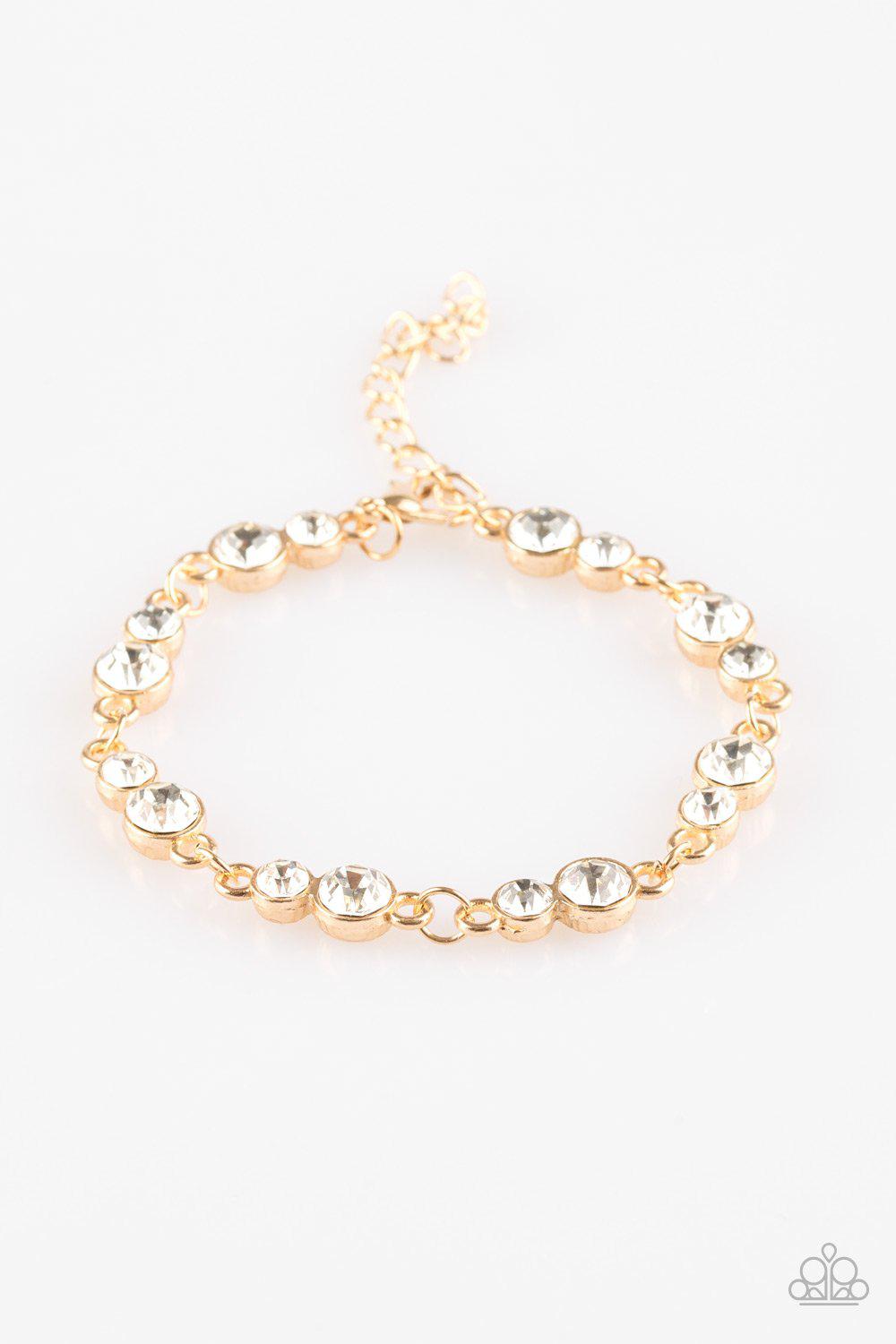 Twinkle Twinkle Little Starlet Gold Bracelet - Paparazzi Accessories- lightbox - CarasShop.com - Paparazzi Jewelry by Cara Jewels