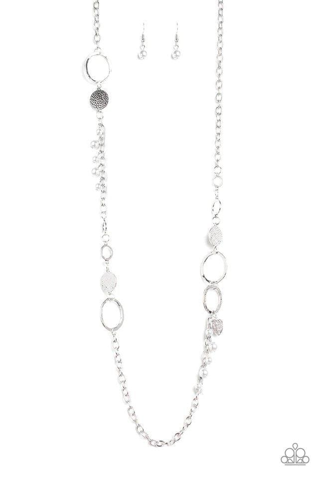 Unapologetic Flirt Silver Necklace - Paparazzi Accessories- lightbox - CarasShop.com - Paparazzi Jewelry by Cara Jewels