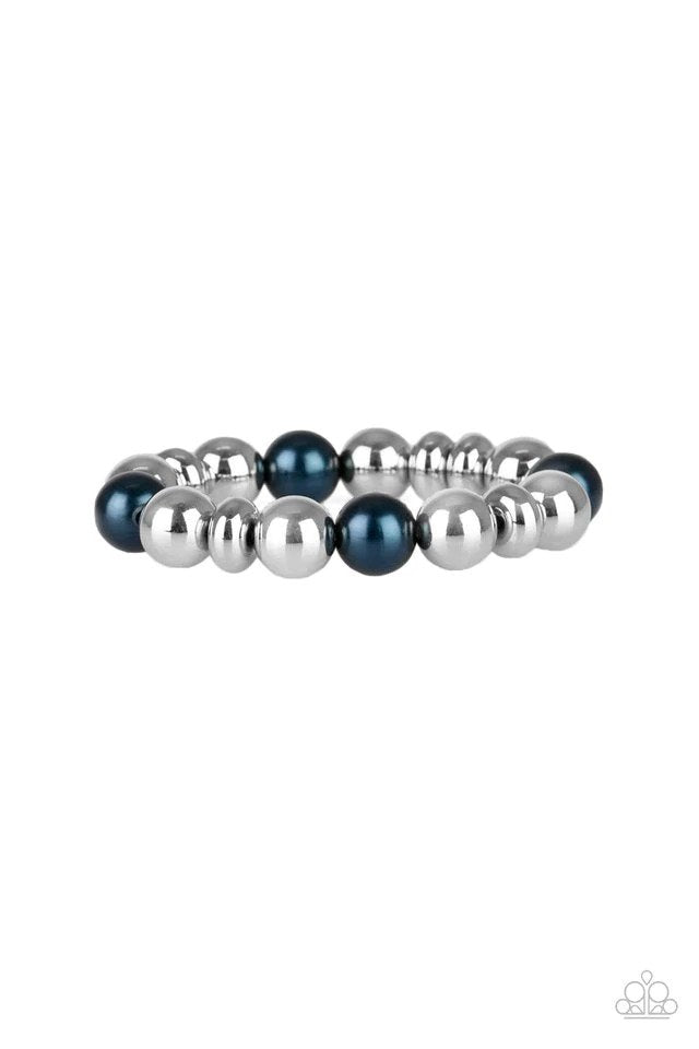 Upper Manhattan Blue Bracelet - Paparazzi Accessories- lightbox - CarasShop.com - Paparazzi Jewelry by Cara Jewels