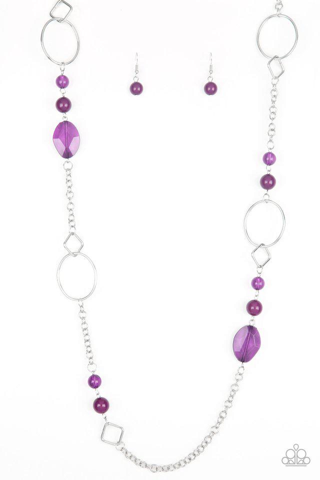Very Visionary Purple Necklace - Paparazzi Accessories- lightbox - CarasShop.com - Paparazzi Jewelry by Cara Jewels