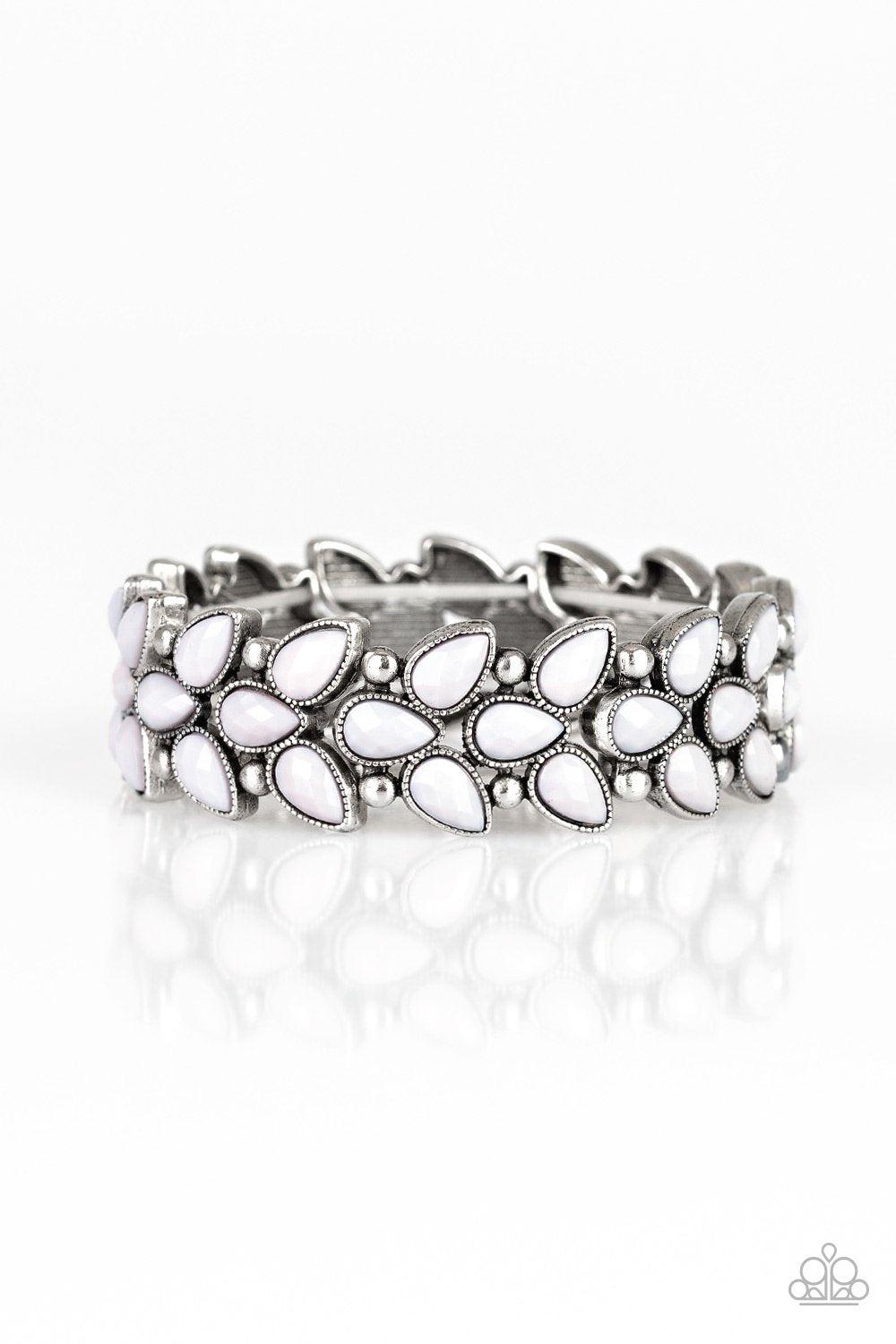 Vintage Venture Silver Bracelet - Paparazzi Accessories- on model - CarasShop.com - Paparazzi Jewelry by Cara Jewels