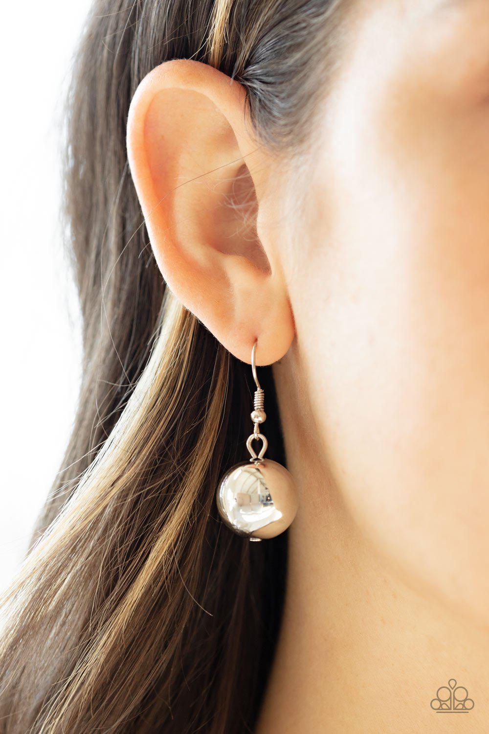 Viper Pit Blue Python Print Leather and Silver Necklace - Paparazzi Accessories- on model - CarasShop.com - Paparazzi Jewelry by Cara Jewels