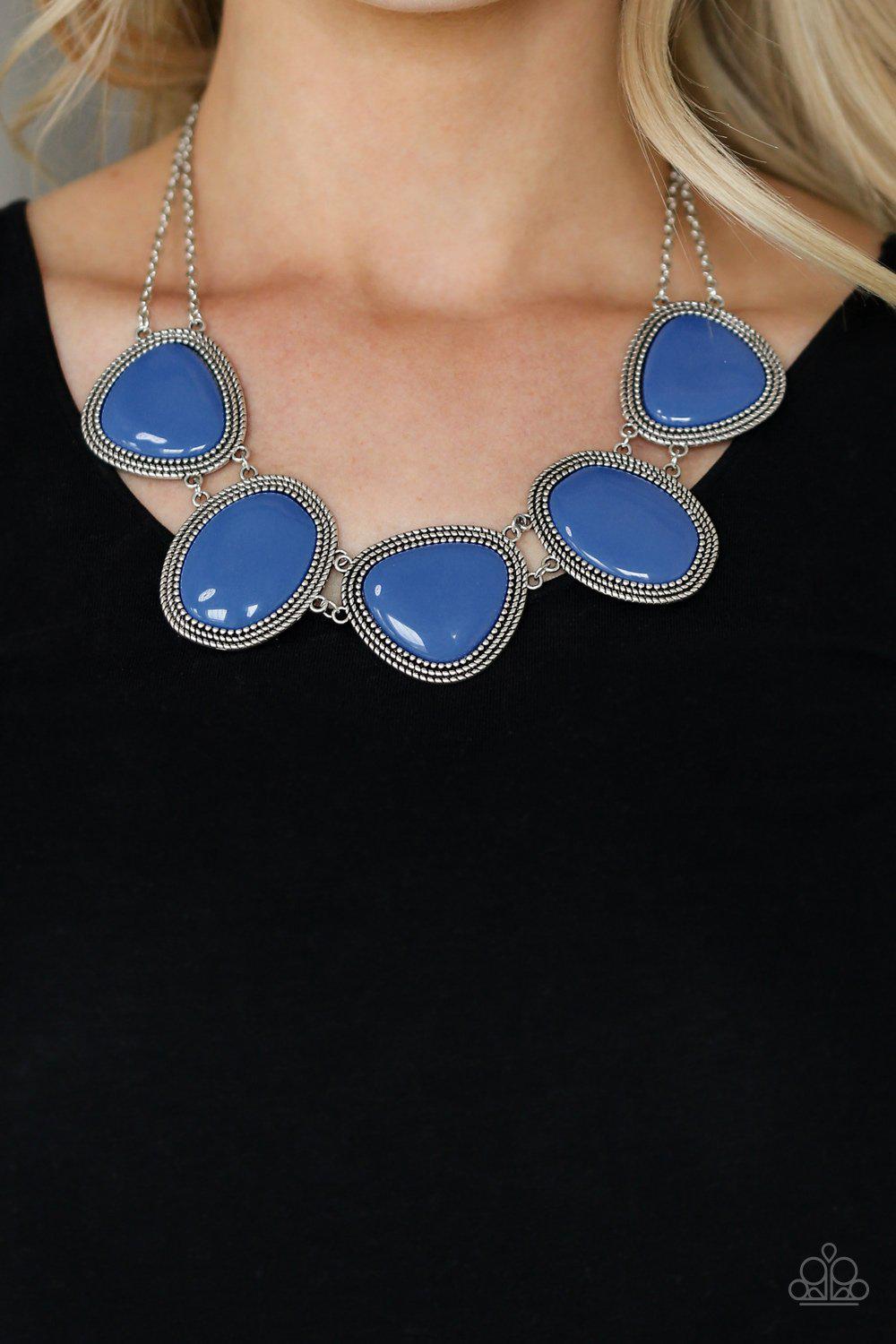 Viva La VIVID Blue Necklace - Paparazzi Accessories- lightbox - CarasShop.com - Paparazzi Jewelry by Cara Jewels