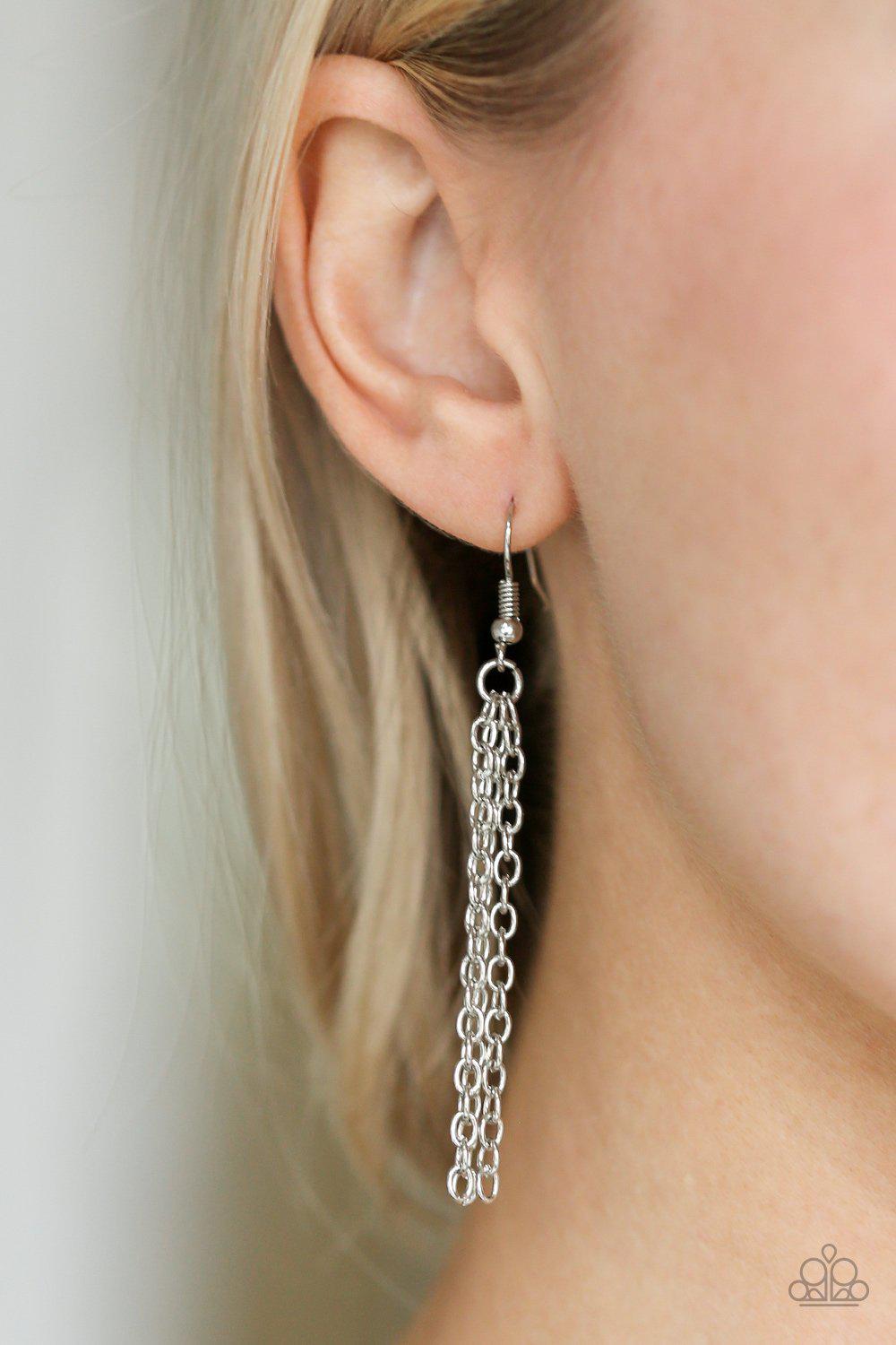 Viva La VIVID Blue Necklace - Paparazzi Accessories- on model - CarasShop.com - Paparazzi Jewelry by Cara Jewels