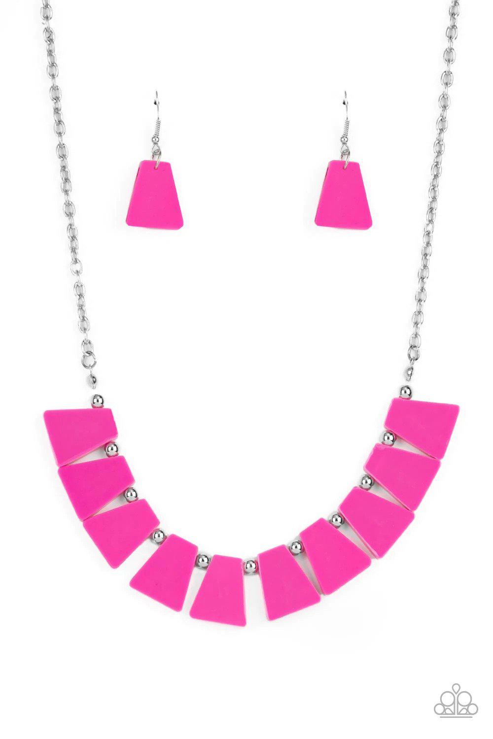 Vivaciously Versatile Pink Necklace - Paparazzi Accessories- lightbox - CarasShop.com - Paparazzi Jewelry by Cara Jewels