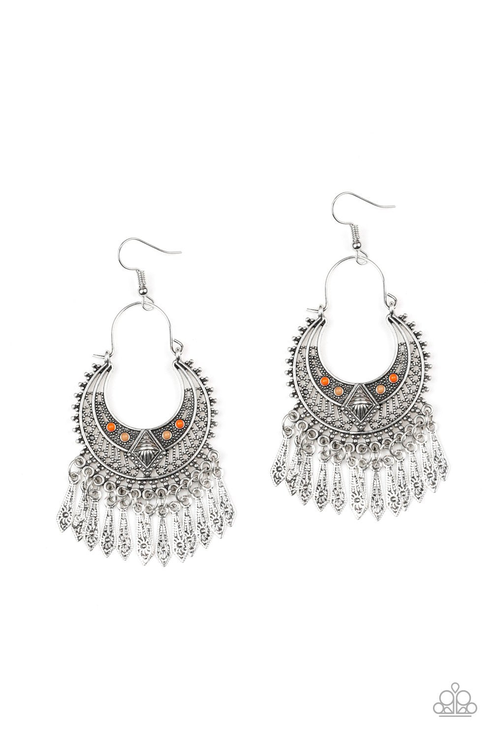Walk On The Wildside Multi Earrings - Paparazzi Accessories- on model - CarasShop.com - Paparazzi Jewelry by Cara Jewels