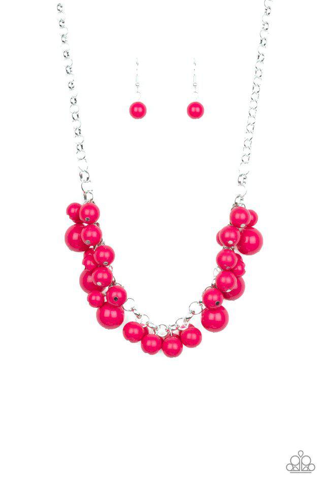 Walk This BROADWAY Pink Necklace - Paparazzi Accessories- lightbox - CarasShop.com - Paparazzi Jewelry by Cara Jewels
