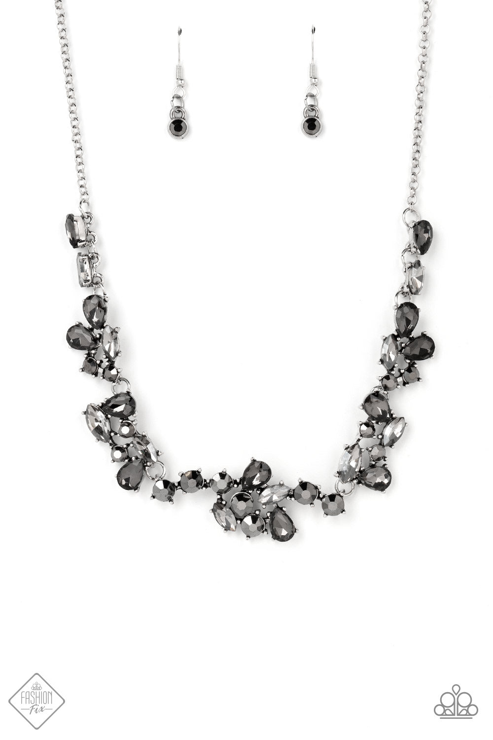 Welcome to the Ice Age Silver Rhinestone Necklace - Paparazzi Accessories- lightbox - CarasShop.com - Paparazzi Jewelry by Cara Jewels