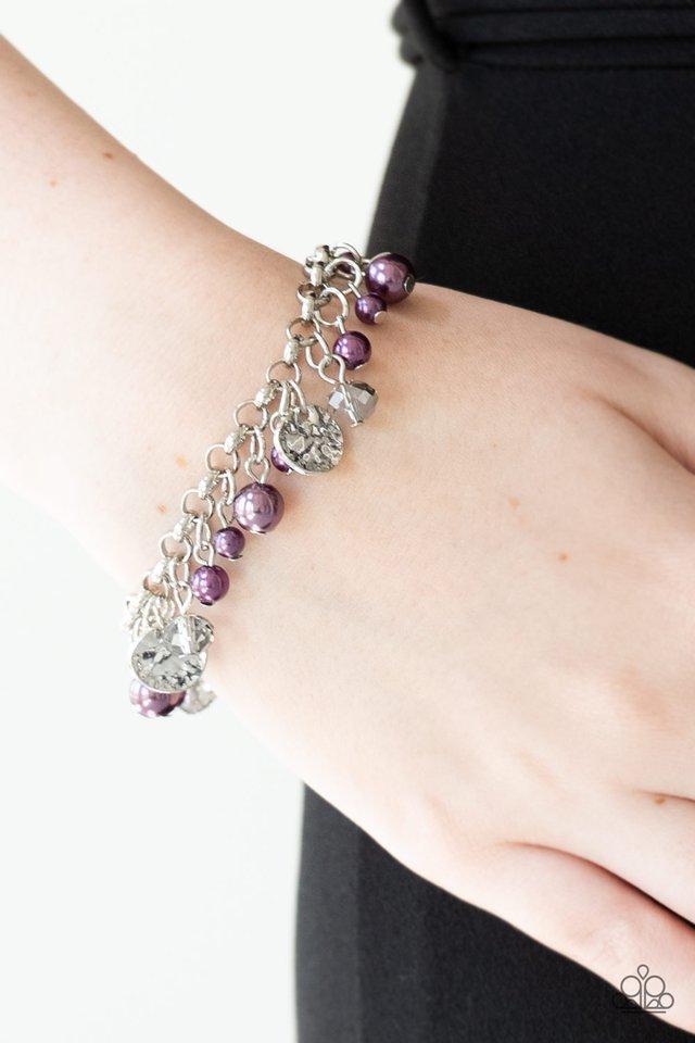 West Coast Wanderer Purple and Silver Bracelet - Paparazzi Accessories- lightbox - CarasShop.com - Paparazzi Jewelry by Cara Jewels