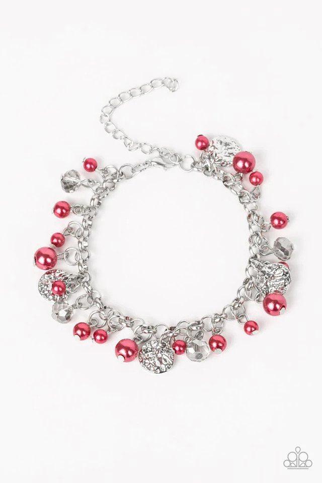 West Coast Wanderer Red Bracelet - Paparazzi Accessories- lightbox - CarasShop.com - Paparazzi Jewelry by Cara Jewels
