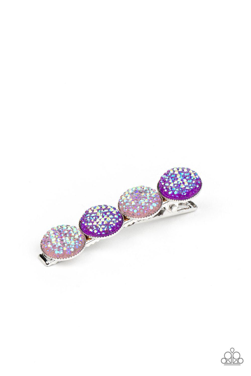 When GLEAMS Come True Purple Hair Clip - Paparazzi Accessories- lightbox - CarasShop.com - Paparazzi Jewelry by Cara Jewels