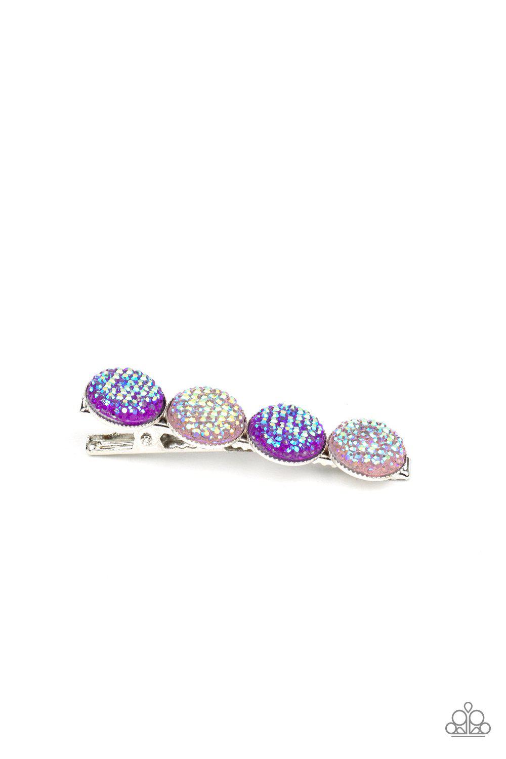 When GLEAMS Come True Purple Hair Clip - Paparazzi Accessories- lightbox - CarasShop.com - Paparazzi Jewelry by Cara Jewels