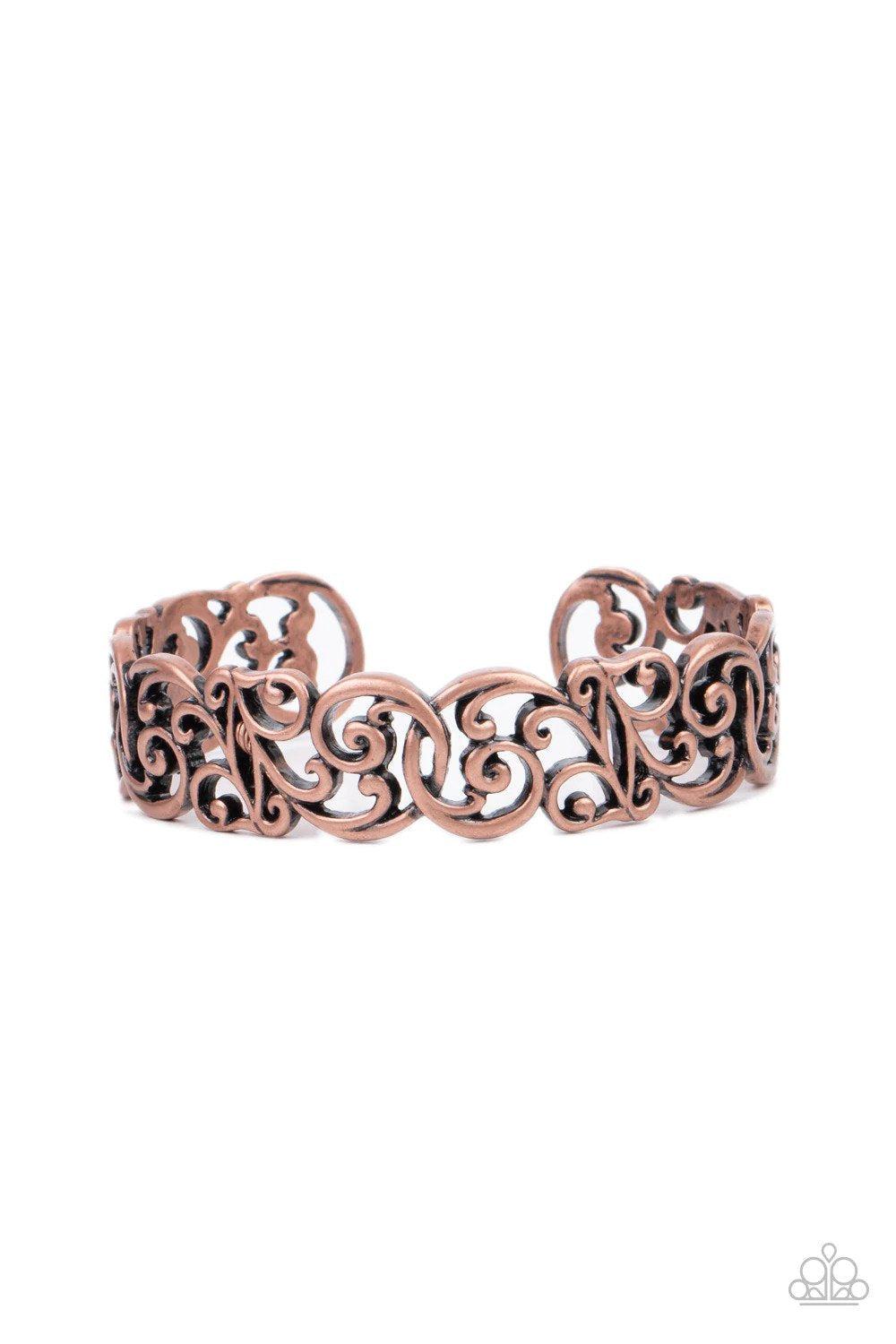 Wild Vineyards Copper Bracelet - Paparazzi Accessories- lightbox - CarasShop.com - Paparazzi Jewelry by Cara Jewels