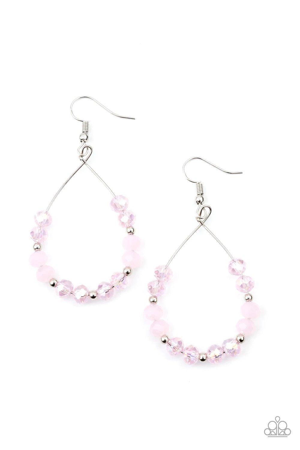 Wink Wink Pink Earrings - Paparazzi Accessories- lightbox - CarasShop.com - Paparazzi Jewelry by Cara Jewels