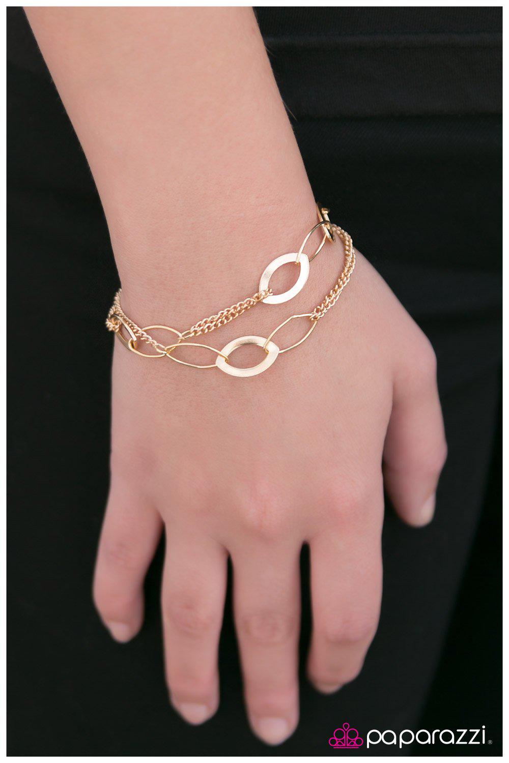 Without A Trace Gold Bracelet - Paparazzi Accessories- lightbox - CarasShop.com - Paparazzi Jewelry by Cara Jewels