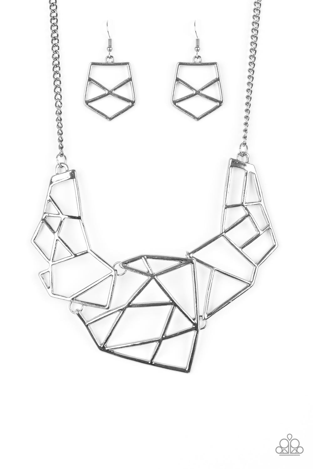 World Shattering Gunmetal Black Necklace - Paparazzi Accessories- lightbox - CarasShop.com - Paparazzi Jewelry by Cara Jewels