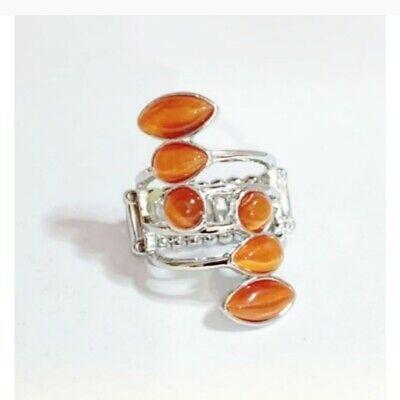 Wraparound Radiance Orange Moonstone Ring - Paparazzi Accessories- lightbox - CarasShop.com - Paparazzi Jewelry by Cara Jewels