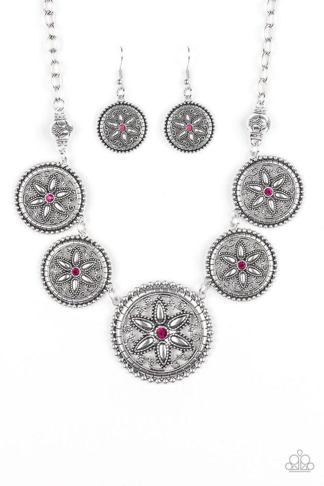 Written In The STAR LILLIES Pink Necklace - Paparazzi Accessories- lightbox - CarasShop.com - Paparazzi Jewelry by Cara Jewels