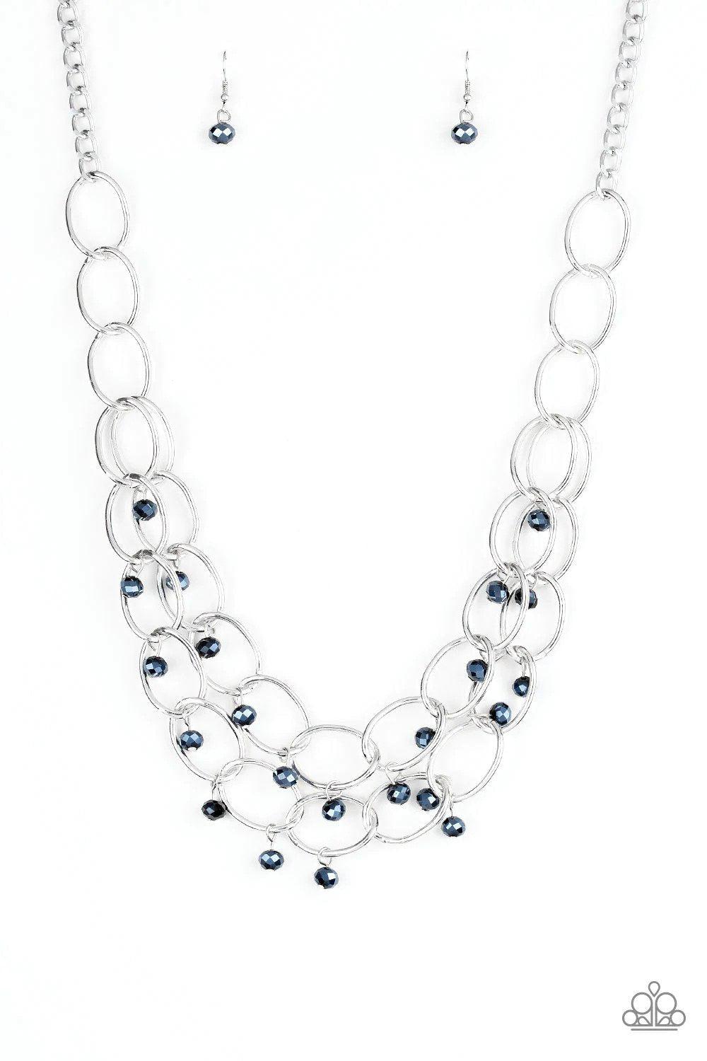 Yacht Tour Blue Necklace - Paparazzi Accessories- lightbox - CarasShop.com - Paparazzi Jewelry by Cara Jewels