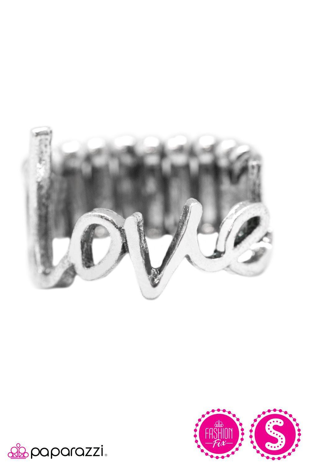 Young Love Silver Ring - Paparazzi Accessories- on model - CarasShop.com - Paparazzi Jewelry by Cara Jewels