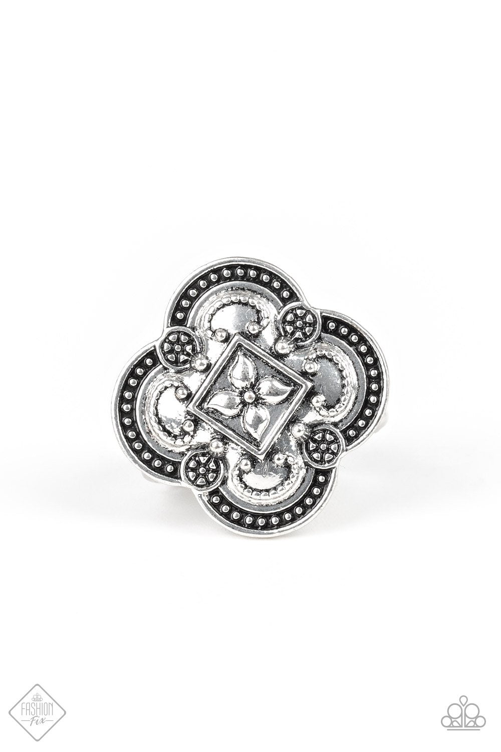 Your Royal Rogue-ness Silver Ring - Paparazzi Accessories- on model - CarasShop.com - Paparazzi Jewelry by Cara Jewels