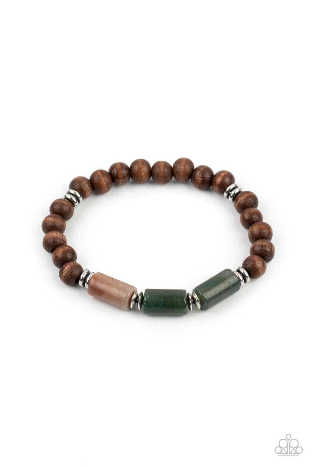 ZEN Most Wanted Brown Bracelet - Paparazzi Accessories- lightbox - CarasShop.com - Paparazzi Jewelry by Cara Jewels