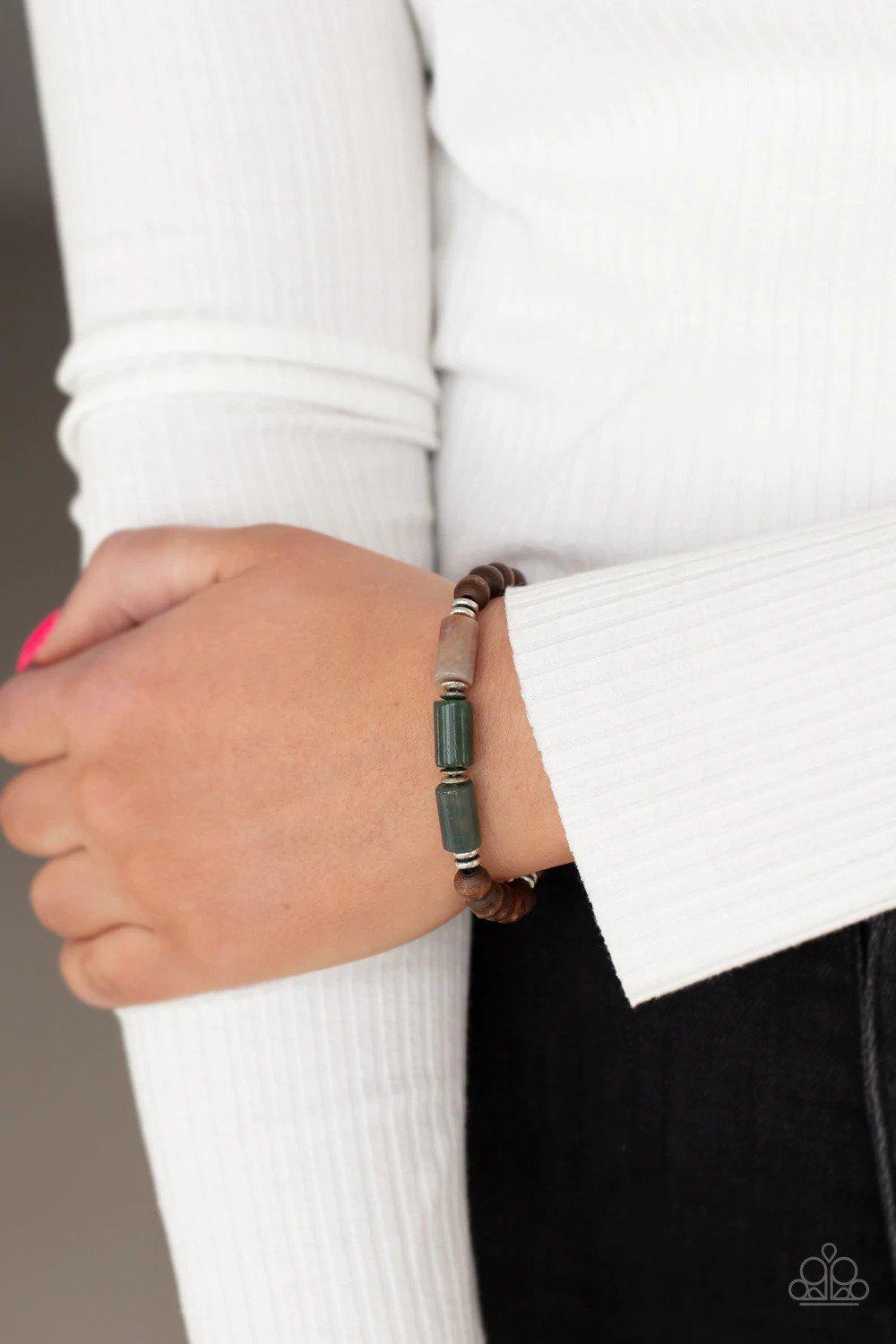 ZEN Most Wanted Brown Bracelet - Paparazzi Accessories- on model - CarasShop.com - Paparazzi Jewelry by Cara Jewels