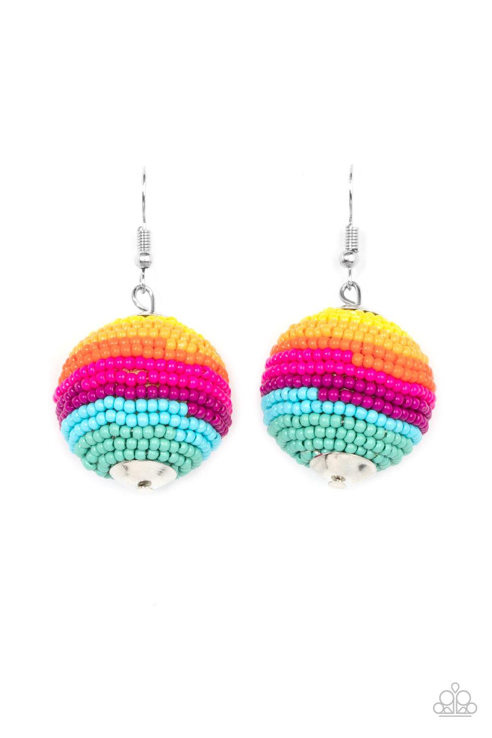 Zest Fest Multi Seed Bead Earrings - Paparazzi Accessories- lightbox - CarasShop.com - Paparazzi Jewelry by Cara Jewels